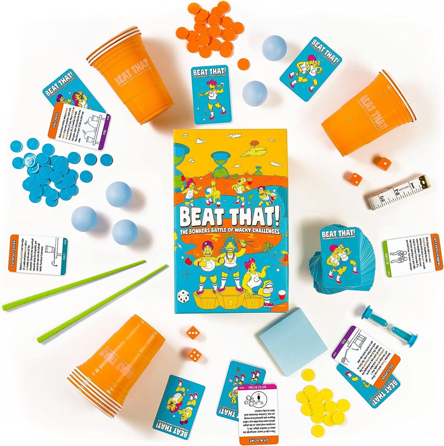 Beat That! the Bonkers Battle of Wacky Challenges - Family Party Games for Game Night - Fun for Kids and Adults - Super Entertaining Games for Family Dinner, Reunion and Other Occasion