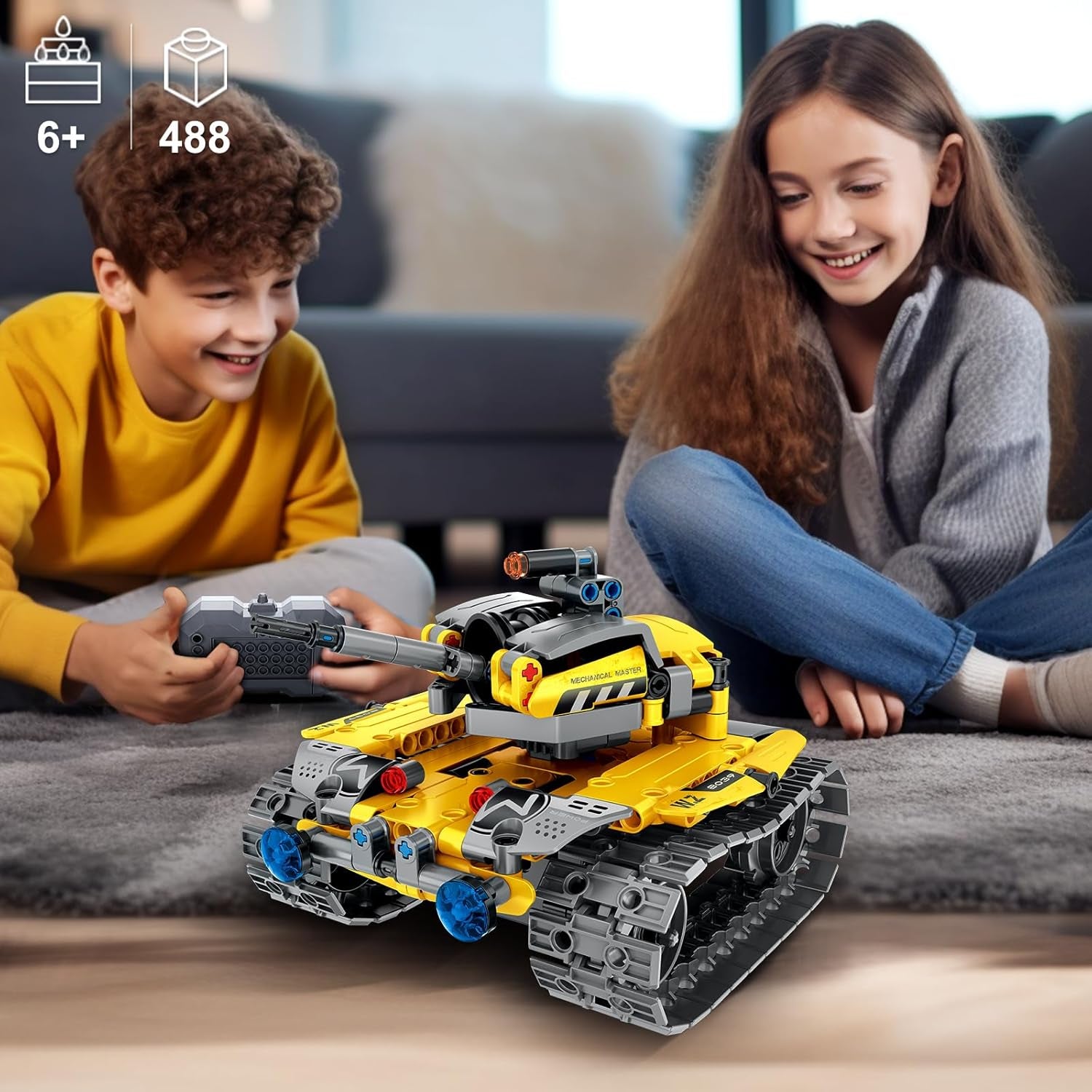 STEM Building Toys for Ages 8-13, Remote & App Controlled Creator 5In1 Robot/Explorer Robot/Mech Dinosaur Toys Coding Set, Creative Gifts for Boys Girls Kids Aged 6 7 8-13 (488 Pieces)