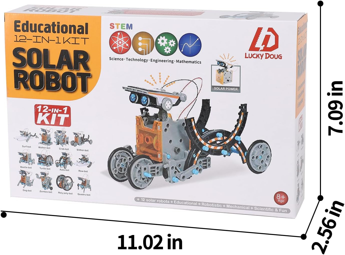 Toys for Ages 8-13, 12-In-1 STEM Solar Robot Kit Toys Gifts for Kids 8 9 10 11 12 13 Years Old, Educational Building Science Experiment Set Birthday for Kids Boys Girls