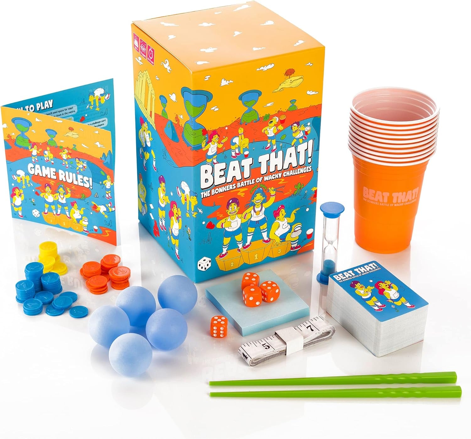 Beat That! the Bonkers Battle of Wacky Challenges - Family Party Games for Game Night - Fun for Kids and Adults - Super Entertaining Games for Family Dinner, Reunion and Other Occasion