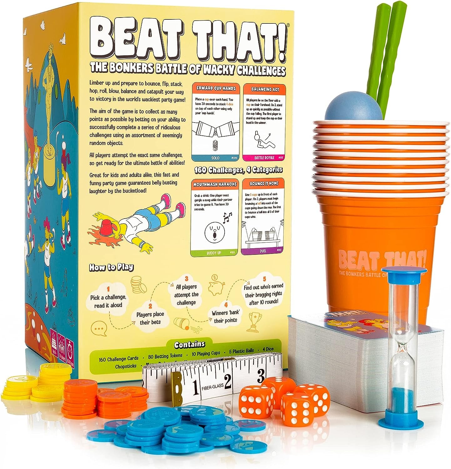 Beat That! the Bonkers Battle of Wacky Challenges - Family Party Games for Game Night - Fun for Kids and Adults - Super Entertaining Games for Family Dinner, Reunion and Other Occasion