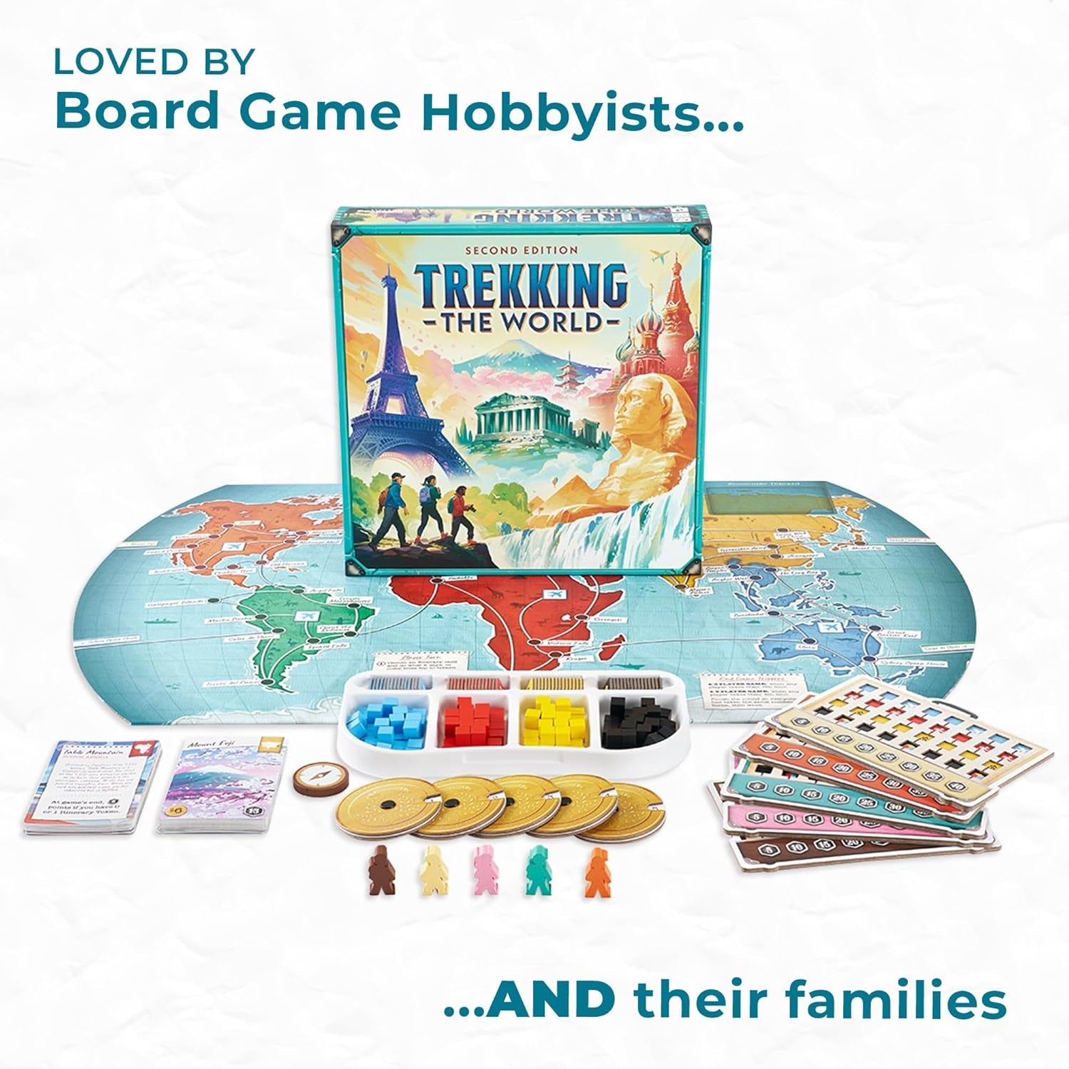 Trekking the World (2Nd Edition) - the Award-Winning Family Board Game | Great for Kids Ages 10 and up | Easy to Learn | Designed for Globetrotters by