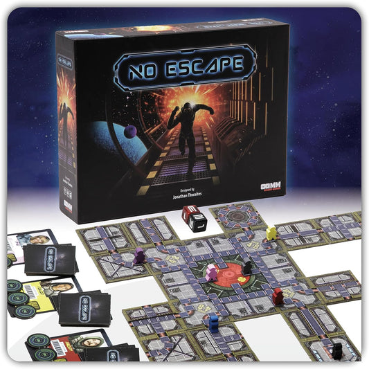 No Escape Board Game - Strategy Board Games for Adults, Family Games, Party Games. Unique Strategic Space Sabotage Traitor Maze Game with Tiles - Fun for Kids, Teenagers, Adults. 2 to 8 Players.